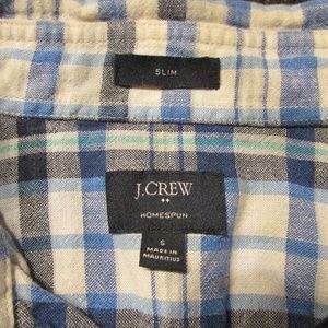 J Crew Home Spun Button down Flannel Shirt Size Sm